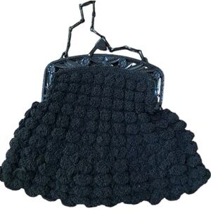 Black Vintage Woven Handbag